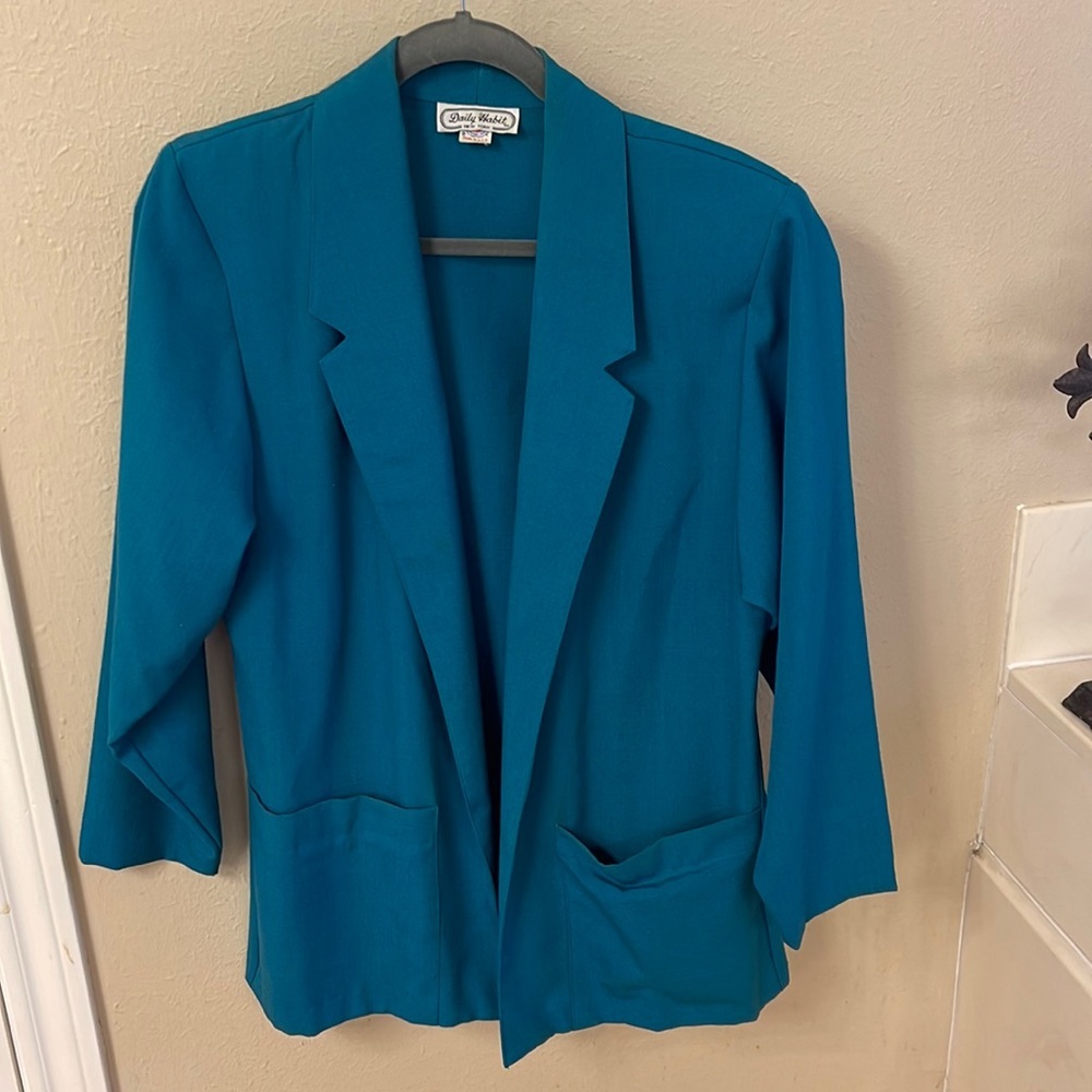 Daily Habit New York Blazer Turquoise Size:7